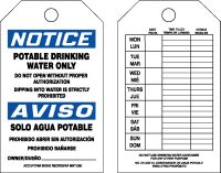 Notice Potable Drinking Water Only .... Bilingual